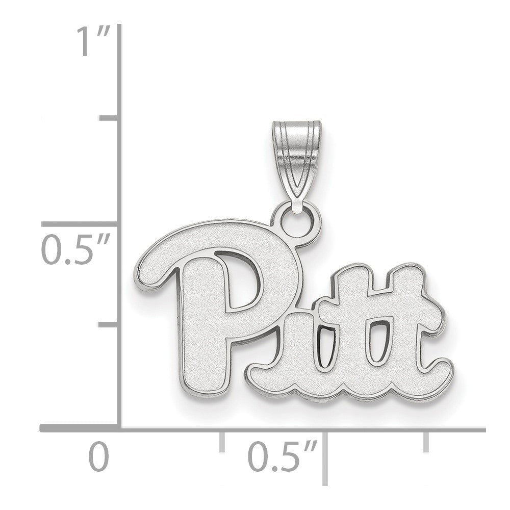 Sterlingsilber Rhodiniert Logoart University Of Pittsburgh Klein Anhänger