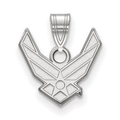 Sterlingsilber Rhodiniert Logoart U.s. Luft Kraft Klein Anhänger