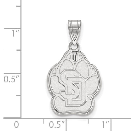 Sterlingsilber Rhodiniert Logoart University Of South Dakota Groß Anhänger