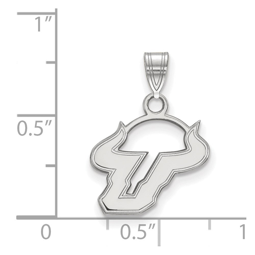 10K Weißgold Logoart University Of South Florida Bull Klein Anhänger