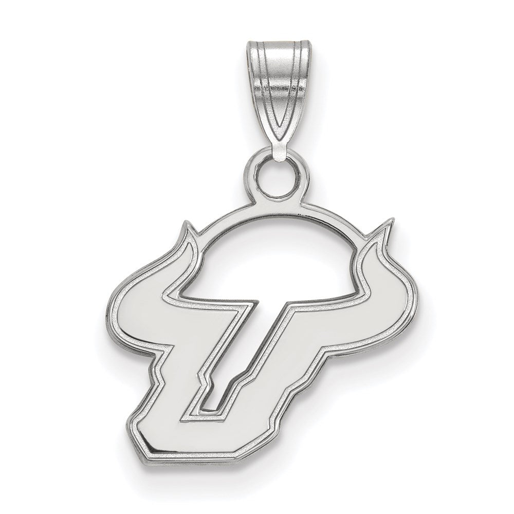 Sterlingsilber Rhodiniert Logoart University Of South Florida Bull Klein Anhänger