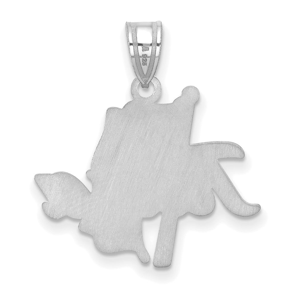Sterlingsilber Rhodiniert Logoart University Of Tulsa Groß Anhänger