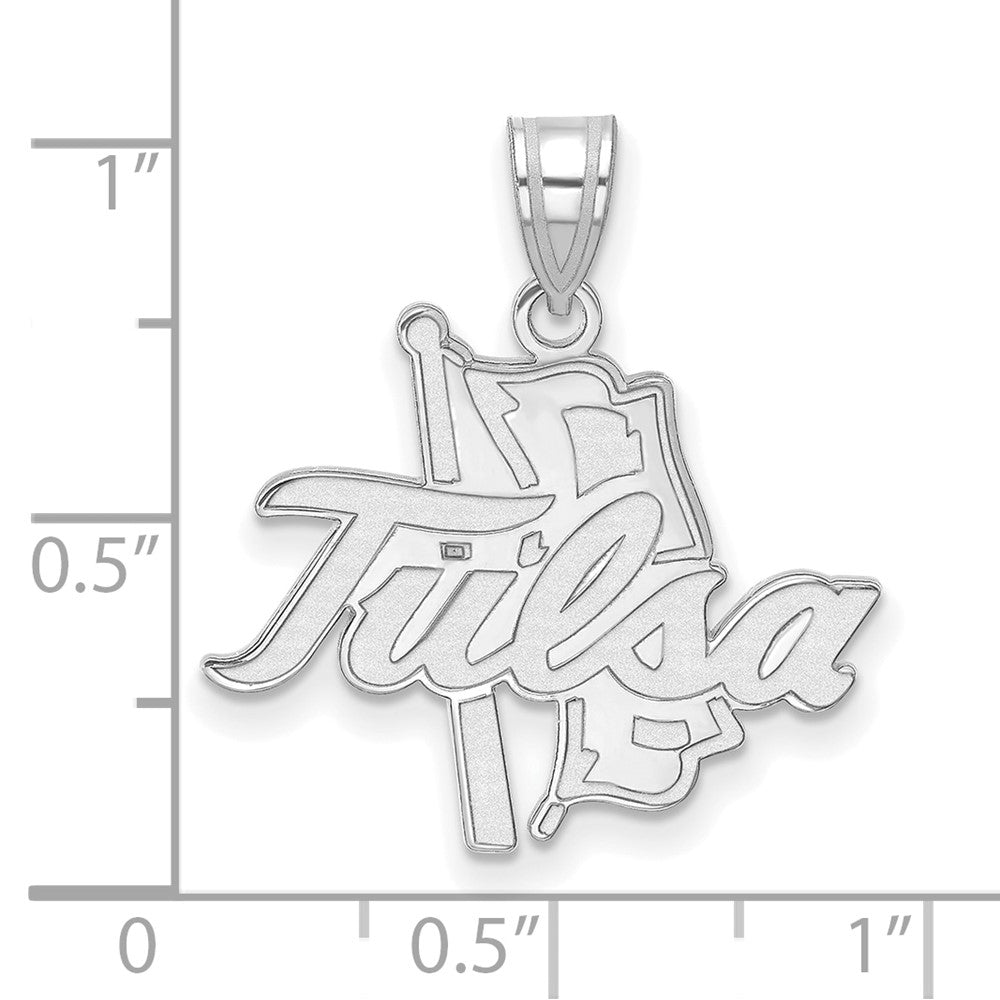 Sterlingsilber Rhodiniert Logoart University Of Tulsa Groß Anhänger