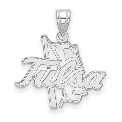 14K Weißgold Logoart University Of Tulsa Groß Anhänger