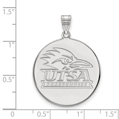 Sterlingsilber Rhodiniert Logoart University Of Texas At San Antonio Extra Groß Plättchen Anhänger