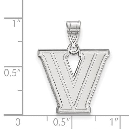 Sterlingsilber Rhodiniert Logoart Villanova University Buchstabe V Mittel Anhänger