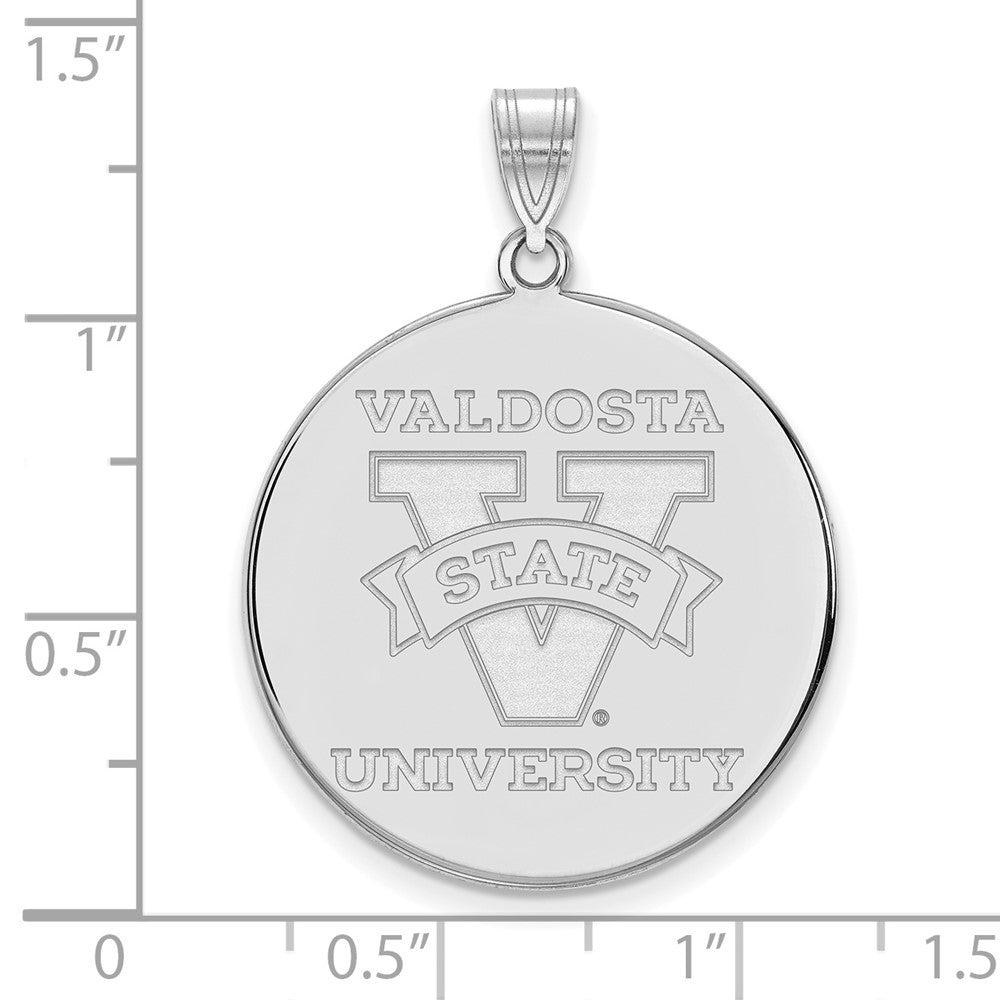 Sterlingsilber Rhodiniert Logoart Valdosta State University Extra Groß Plättchen Anhänger