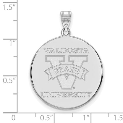 Sterlingsilber Rhodiniert Logoart Valdosta State University Extra Groß Plättchen Anhänger