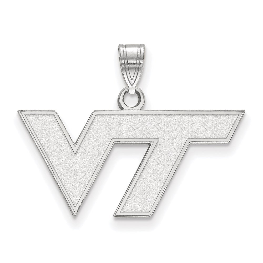 Sterlingsilber Rhodiniert Logoart Virginia Tech V T Klein Anhänger