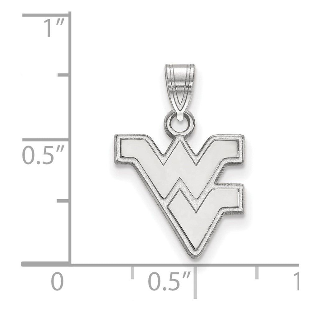 Sterlingsilber Rhodiniert Logoart West Virginia University W V Klein Anhänger