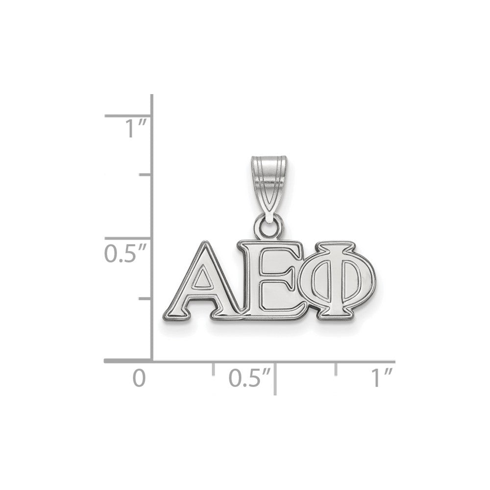Sterlingsilber Rhodiniert Logoart Alpha Epsilon Phi Sorority Greek Buchstaben Mittel Anhänger