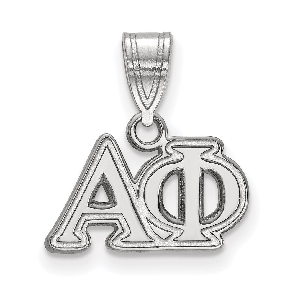 Sterlingsilber Rhodiniert Logoart Alpha Phi Sorority Greek Buchstaben Mittel Anhänger