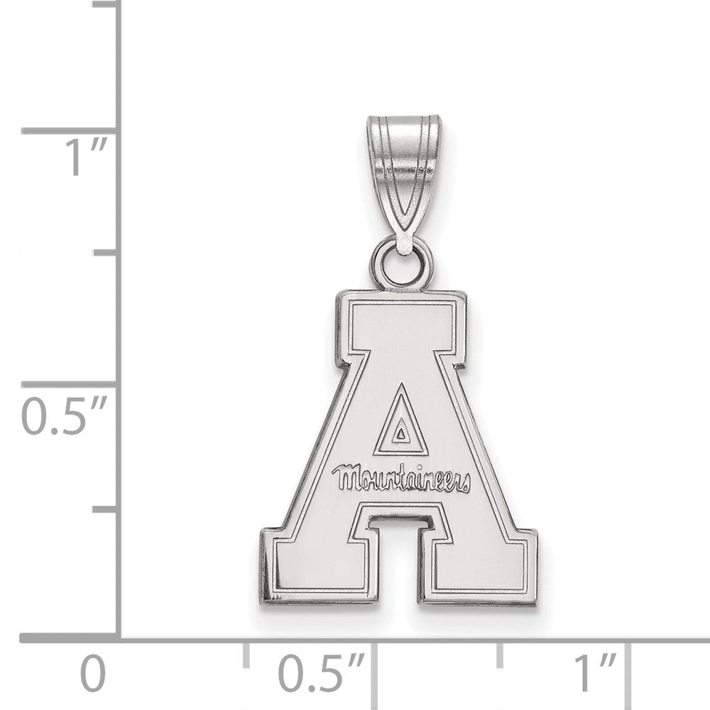 10K Weißgold Logoart Appalachian State University Mittel Anhänger