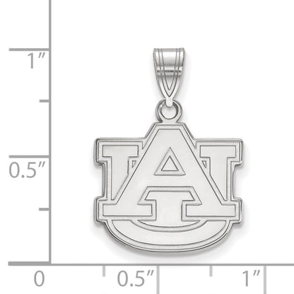 10K Weißgold Logoart Auburn University A U Mittel Anhänger