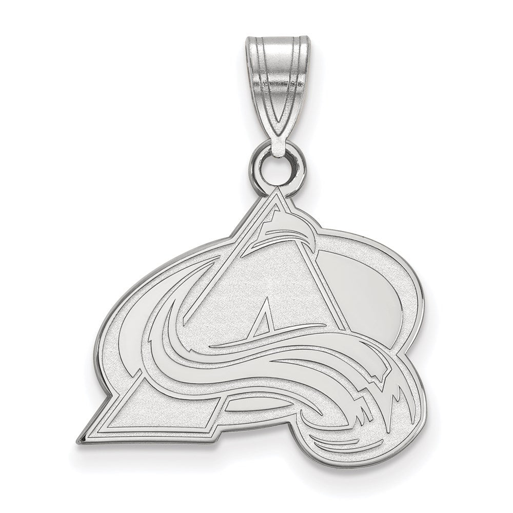 Sterlingsilber Rhodiniert Nhl Logoart Colorado Avalanche Buchstabe A Mittel Anhänger