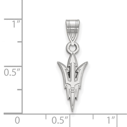 Sterlingsilber Rhodiniert Logoart Arizona State University Pitchfork Mittel Anhänger