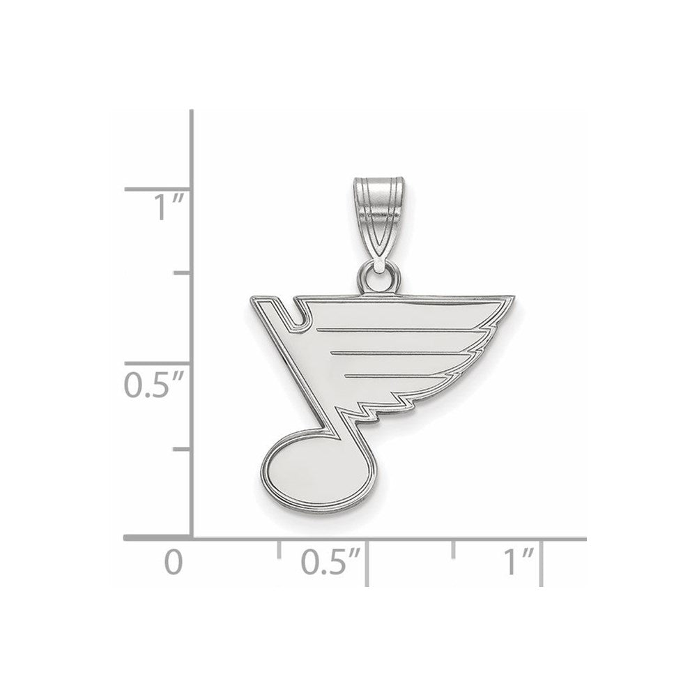 Sterlingsilber Rhodiniert Nhl Logoart St. Louis Blues Mittel Anhänger