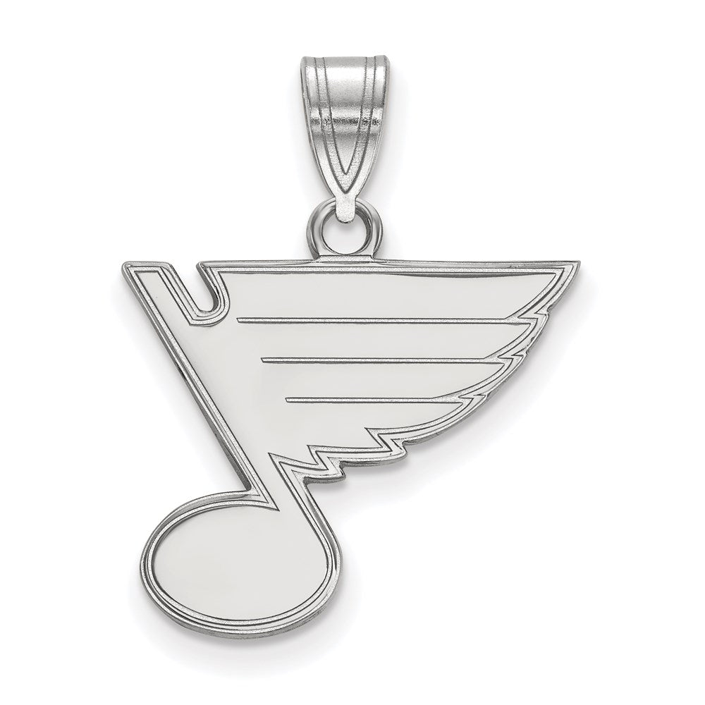Sterlingsilber Rhodiniert Nhl Logoart St. Louis Blues Mittel Anhänger