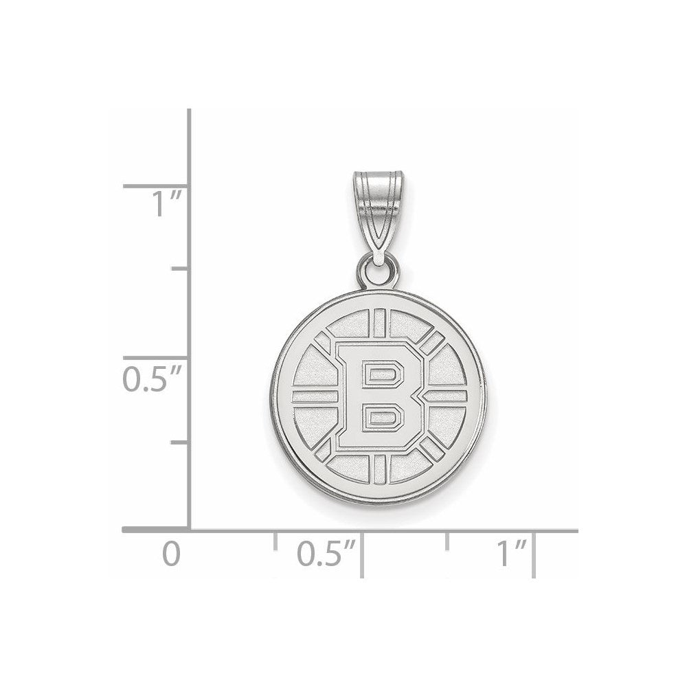 10K Weißgold Nhl Logoart Boston Bruins Mittel Anhänger