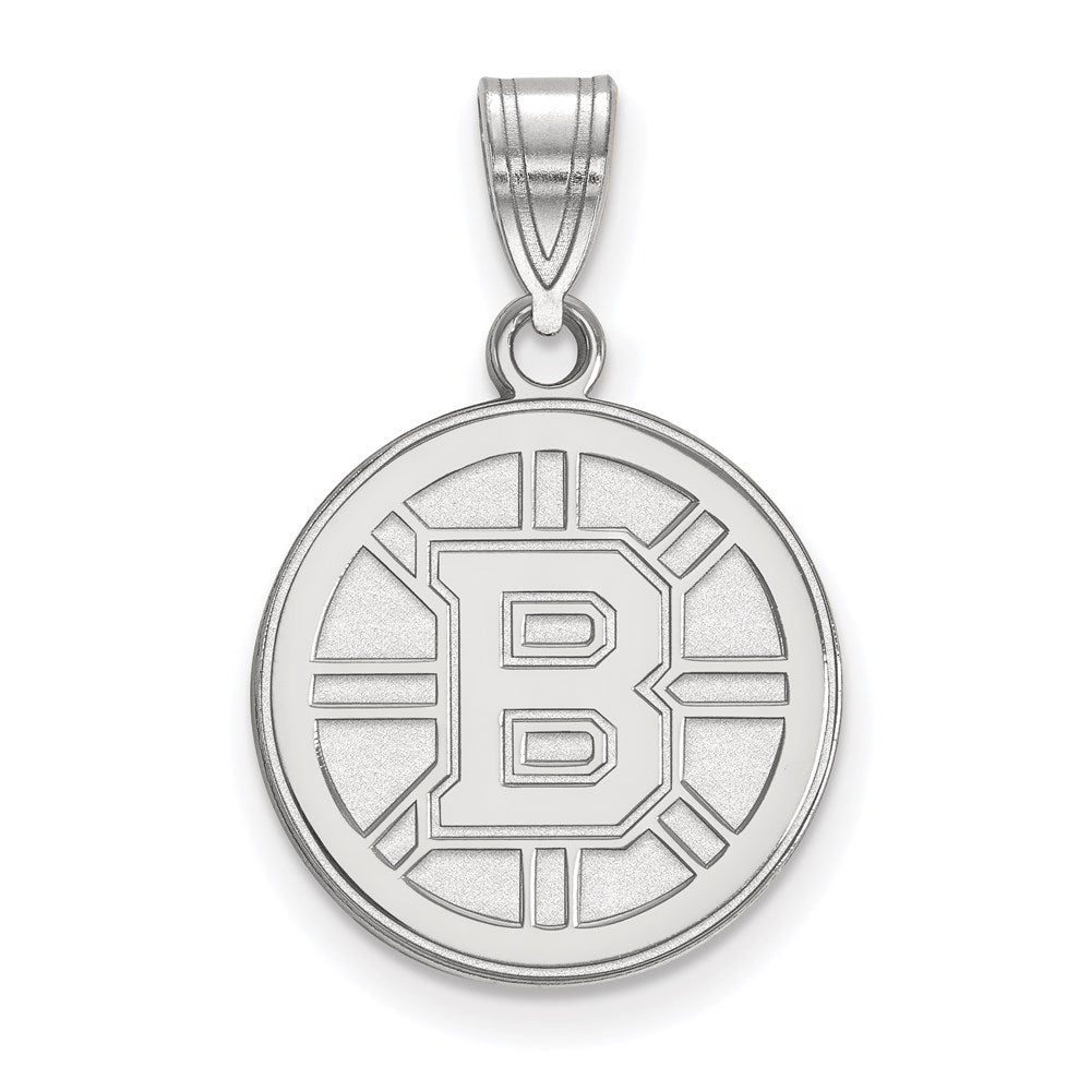 14K Weißgold Nhl Logoart Boston Bruins Mittel Anhänger