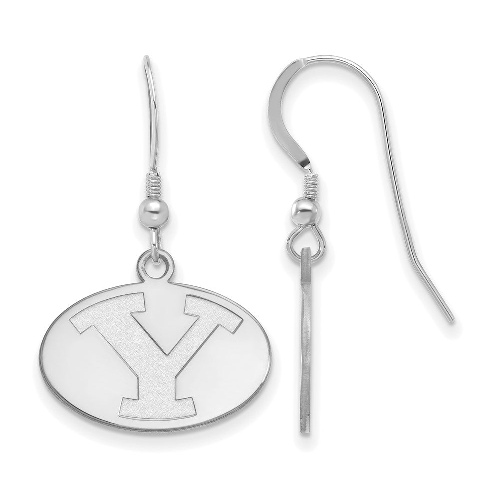 Sterlingsilber Rhodiniert Logoart Brigham Young University Buchstabe Y Klein Hängend Draht Ohrringe