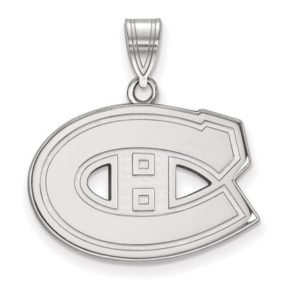 Sterlingsilber Rhodiniert Nhl Logoart Montreal Canadiens Mittel Anhänger