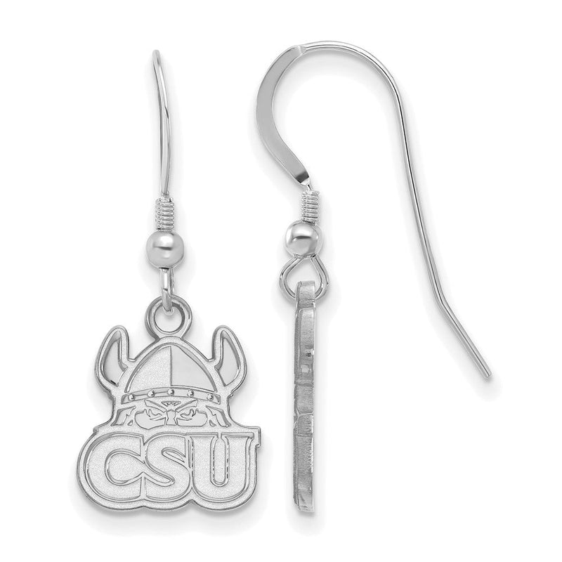 Sterlingsilber Rhodiniert Logoart Cleveland State University Klein Hängend Draht Ohrringe