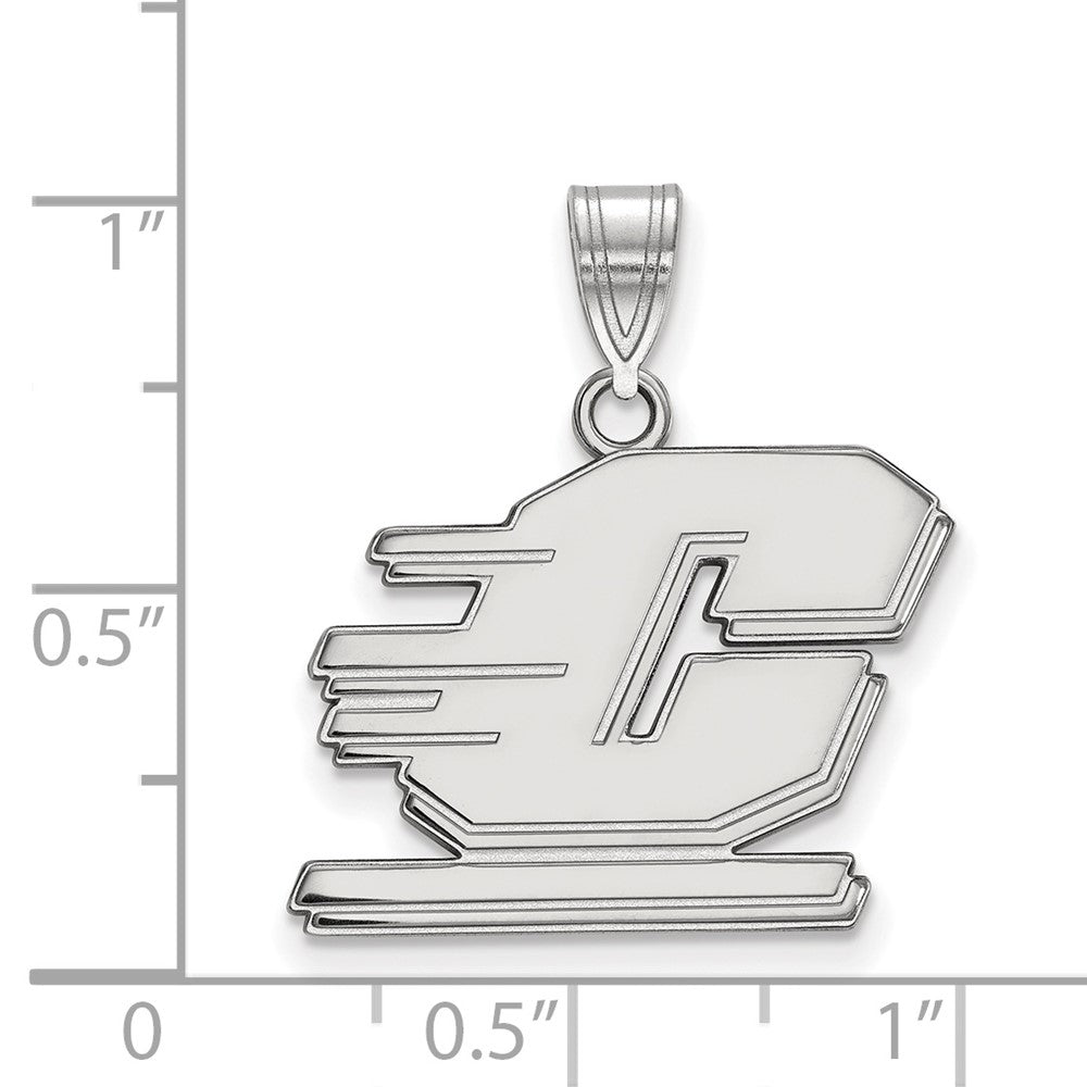 Sterlingsilber Rhodiniert Logoart Central Michigan University Buchstabe C Mittel Anhänger