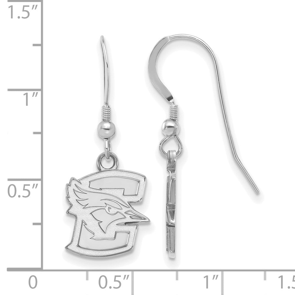 Sterlingsilber Rhodiniert Logoart Creighton University Bluejay Klein Hängend Draht Ohrringe