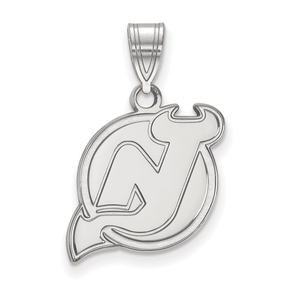 Sterlingsilber Rhodiniert Nhl Logoart New Trikot Devils Mittel Anhänger