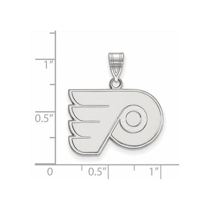 Sterlingsilber Rhodiniert Nhl Logoart Philadelphia Flyers Mittel Anhänger