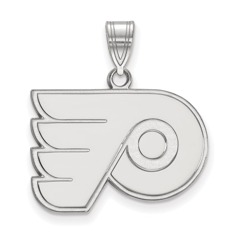 Sterlingsilber Rhodiniert Nhl Logoart Philadelphia Flyers Mittel Anhänger
