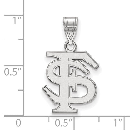 10K Weißgold Logoart Florida State University F S Mittel Anhänger