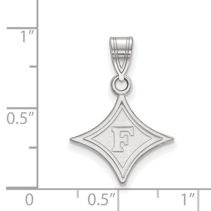 Sterlingsilber Rhodiniert Logoart Furman University Mittel Anhänger