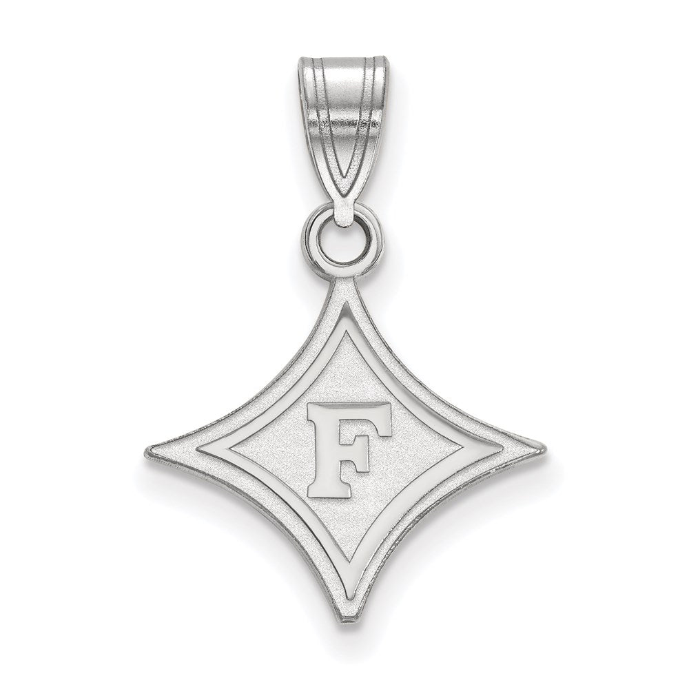 14K Weißgold Logoart Furman University Mittel Anhänger