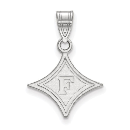 Sterlingsilber Rhodiniert Logoart Furman University Mittel Anhänger