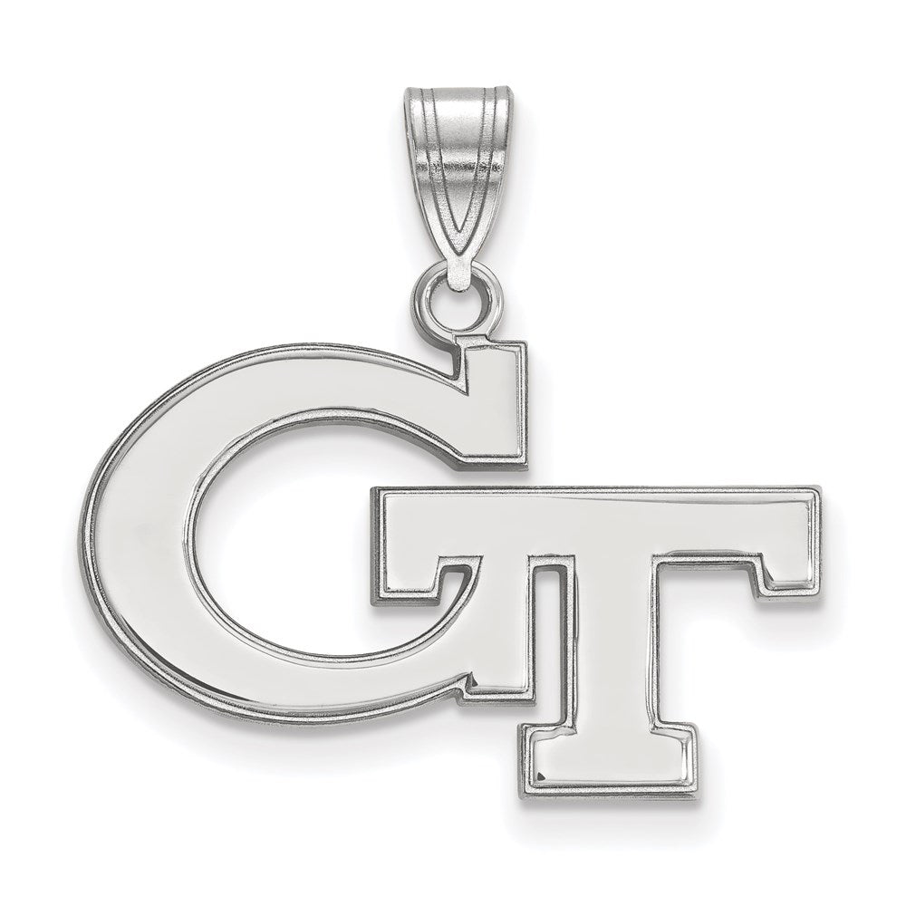10K Weißgold Logoart Georgia Institut Of Technologie G T Mittel Anhänger