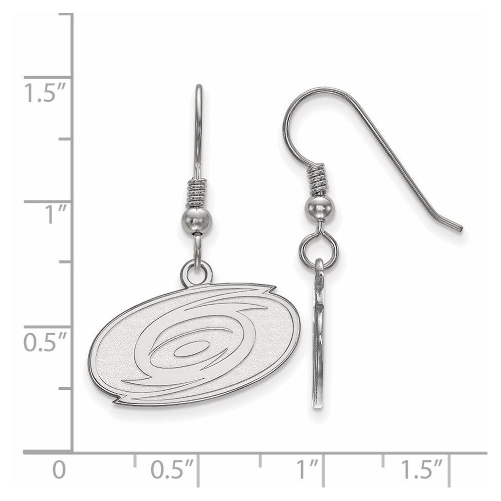Sterlingsilber Rhodiniert Nhl Logoart Carolina Hurricanes Klein Ohrhänger
