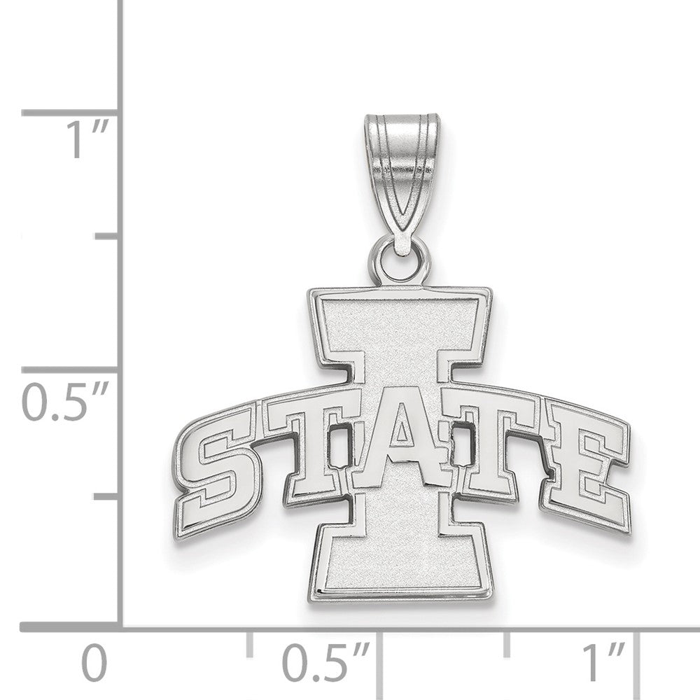 Sterlingsilber Rhodiniert Logoart Iowa State University Mittel Anhänger