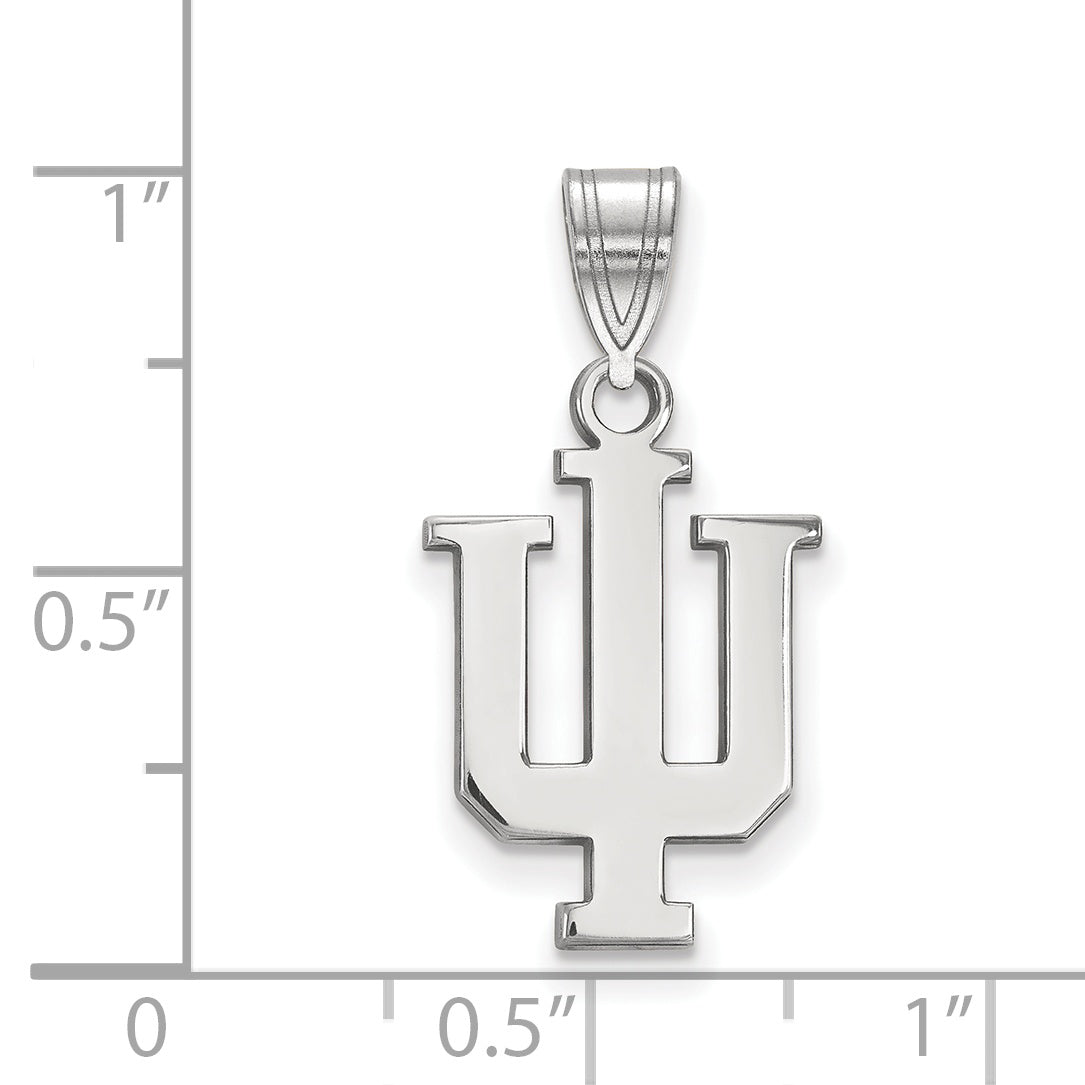 Sterlingsilber Rhodiniert Logoart Indiana University I U Mittel Anhänger