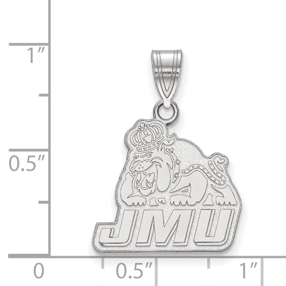 Sterlingsilber Rhodiniert Logoart James Madison University Mittel Anhänger