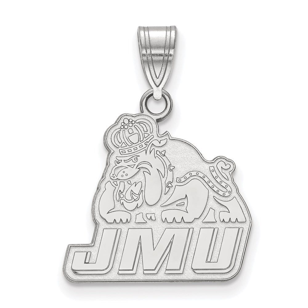 10K Weißgold Logoart James Madison University Mittel Anhänger