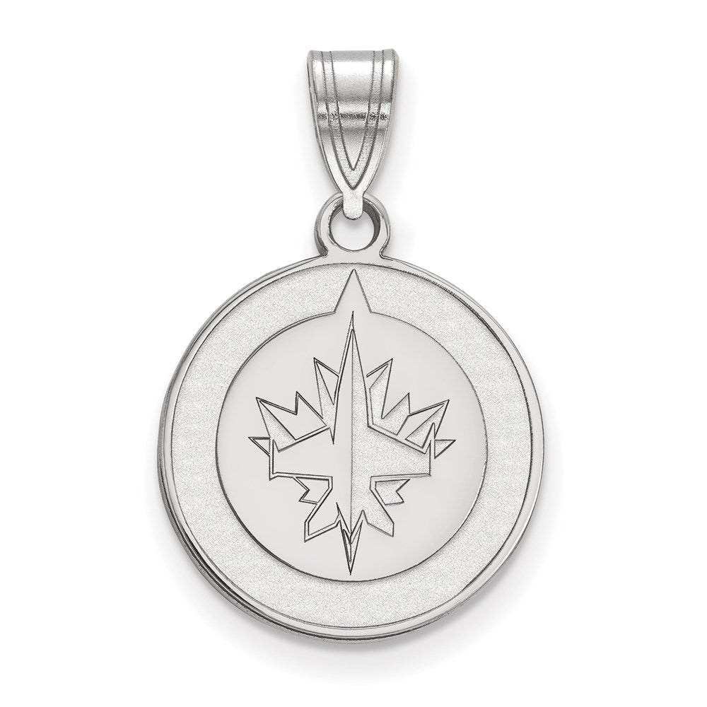 Sterlingsilber Rhodiniert Nhl Logoart Winnipeg Jets Mittel Anhänger