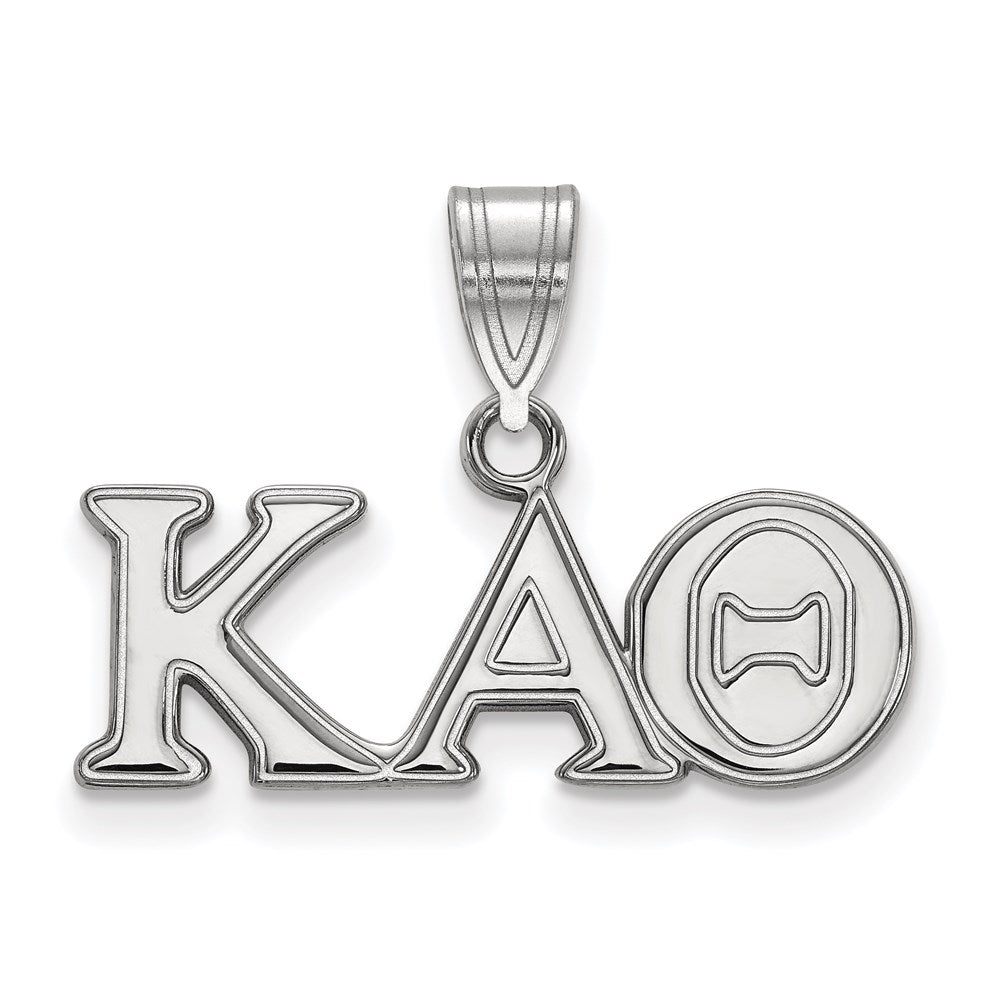 Sterlingsilber Rhodiniert Logoart Kappa Alpha Theta Sorority Greek Buchstaben Mittel Anhänger