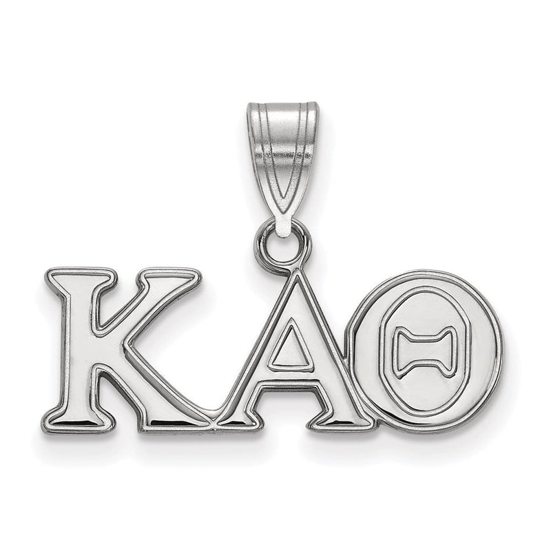 Sterlingsilber Rhodiniert Logoart Kappa Alpha Theta Sorority Greek Buchstaben Mittel Anhänger