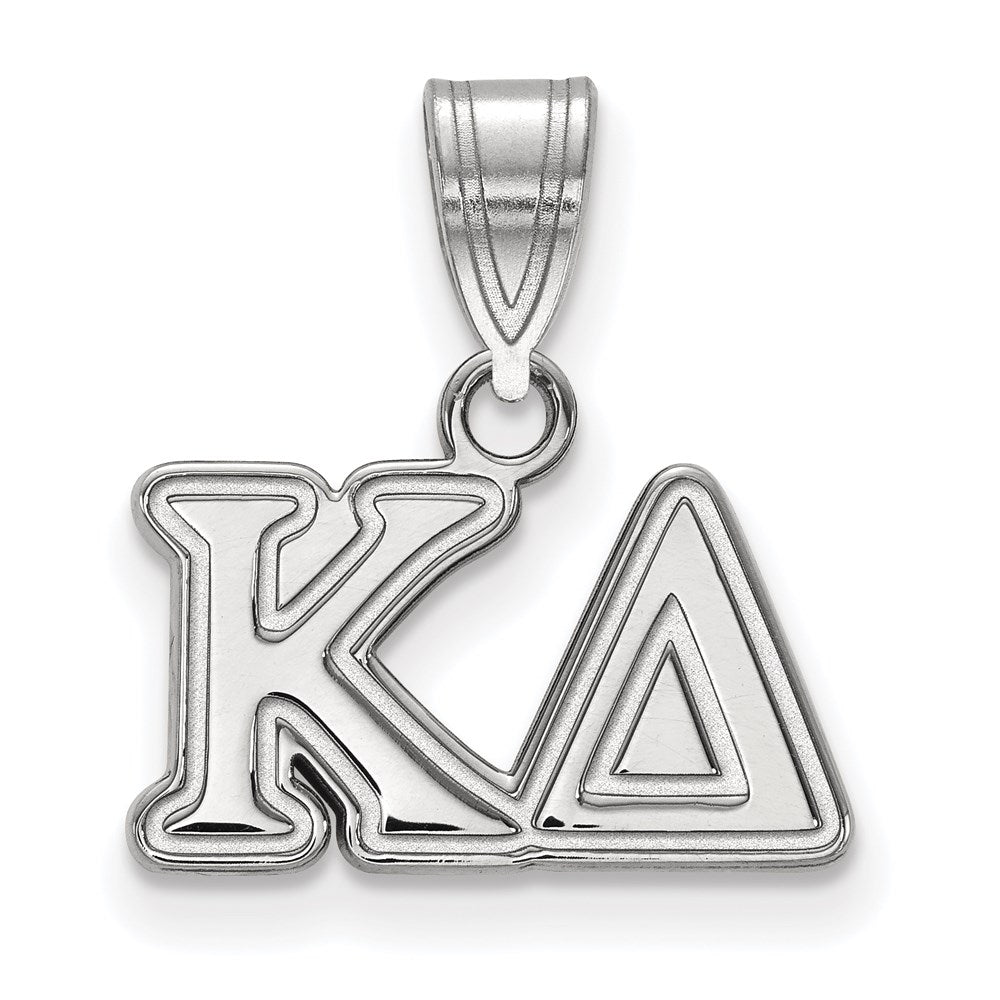 Sterlingsilber Rhodiniert Logoart Kappa Delta Sorority Greek Buchstaben Mittel Anhänger
