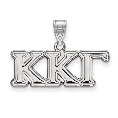 Sterlingsilber Rhodiniert Logoart Kappa Gamma Sorority Greek Buchstaben Mittel Anhänger