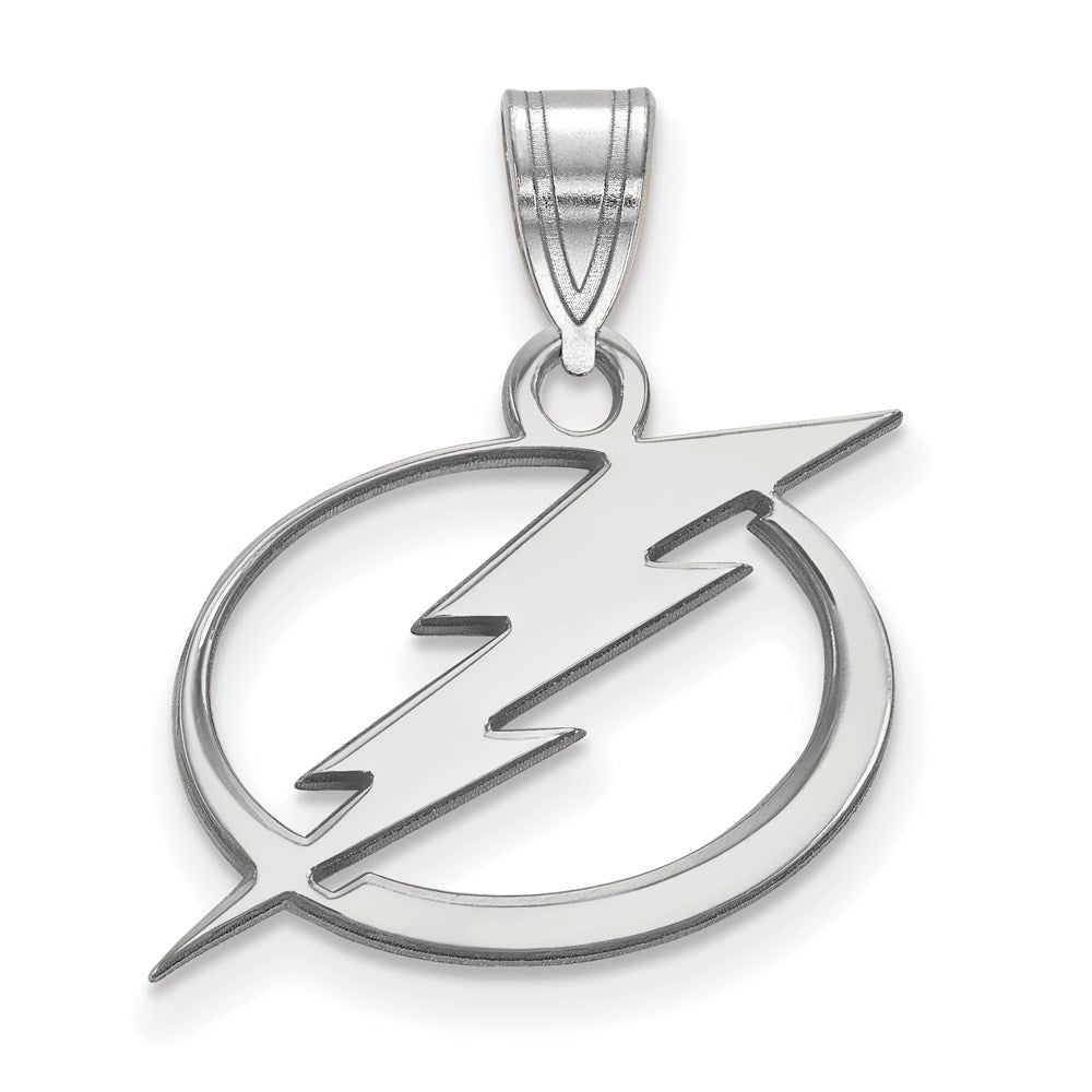 Sterlingsilber Rhodiniert Nhl Logoart Tampa Bay Blitz Mittel Anhänger