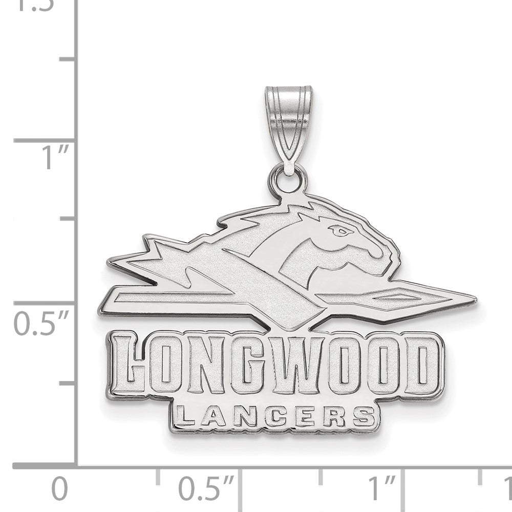 Sterlingsilber Rhodiniert Logoart Longwood University Lancers Groß Anhänger