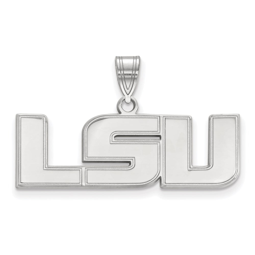 Sterlingsilber Rhodiniert Logoart Louisiana State University L S U Mittel Anhänger
